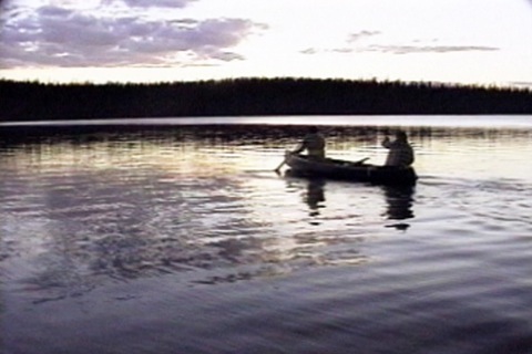 they go out in the canoe in the evening