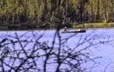Pêche à la ligne dans un canot sur un lac