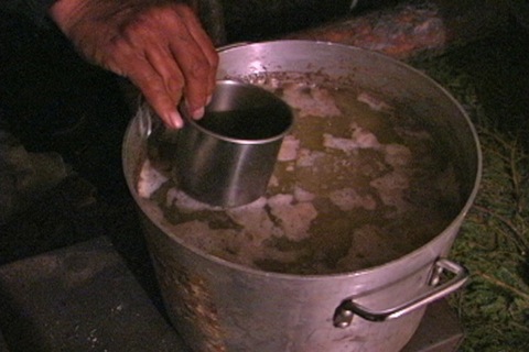 skim the fat from the top of the bone broth