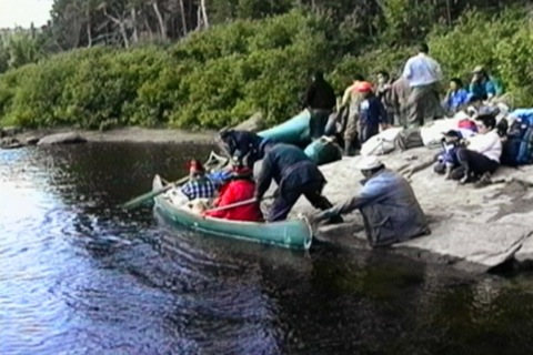 embarquement en canot