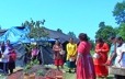 Initiation ritual: group of young women around the tree of life