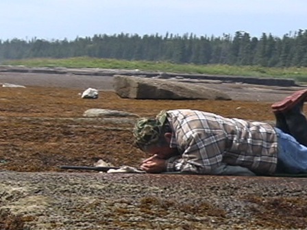 Abraham Bellefleur from Ekuanitshit calling a seal to get it to come close to him