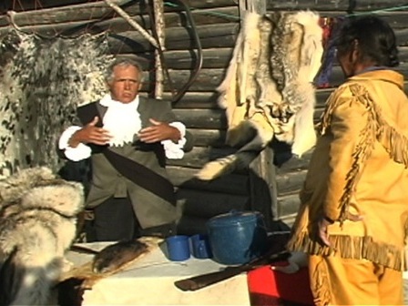 Scene from daily life at a trading post in Ekuanitshit in the French period